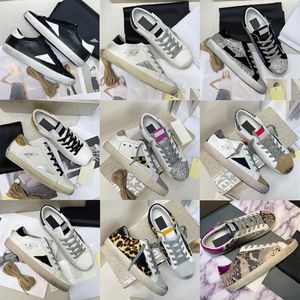 2023 Nouvelle version Italie Marque Femmes Sneakers Super Star Chaussures de luxe Golden Sequin Classique Blanc Do-old Dirty Designer Homme Casual Chaussure