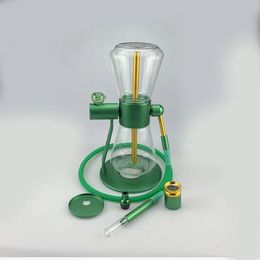 2022 nouveau Sandglas gravité narguilé ensemble verre bol fumer kit Shisha narguilé tuyaux Dab Rig fumée Dabber tabac herbe