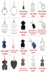 2022 Nuevo colgante de plata Fashion Animal Bear Charm Socialité Socialité Estilo de regalo Fábrica Direct S Jewelry6702833