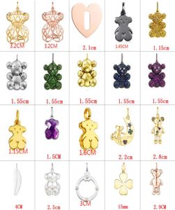 2022 Nieuwe zilveren hanger Exquisite Fashion Animal Bear Charm Four Seasons Model zonder kettingcadeau Musthave Jewelry 287005475