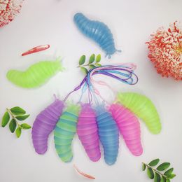 2022 nouveau petit jouet lumineux de décompression Fidget Slug Caterpillar Longe Slug enfants vent jouets de dessin animé DHL GRATUIT Y01