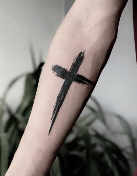 2022 nuevo So Cool Hip-hop negro oscuro Cruz arte impermeable jugo tatuaje pegatinas para mujer hombre cuerpo brazo muslo tatuaje temporal