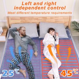 Manta eléctrica suave y cómoda para invierno, calentador corporal de franela, termostato de colchón calentado más grueso, seguridad de alta calidad, novedad de 2022