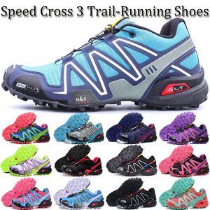2022 Nieuwe snelheid Cross 3 cs Outdoor Mens Running Shoes SpeedCross 3 Runner III Black Green Trainers Men Sports sneakers Chaussures Zapatos 36-48