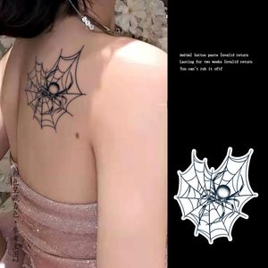 2022 nouveau Spider Web poussiéreux jus tatouage autocollants épicé doux Cool clavicule bras cuisse étanche durable tatouage temporaire