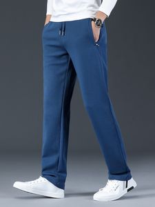 2022 nouveau printemps poches zippées pantalons de survêtement longs hommes Joggers bleu noir gris vêtements de sport pantalon de survêtement droit décontracté coton