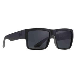 2022 Nieuwe SPY HD Gepolariseerde Zonnebril Voor Mannen Sportbrillen Vierkante Zonnebril Vrouwen UV400 Oversized Bril Spiegel Zwart Shades y194B