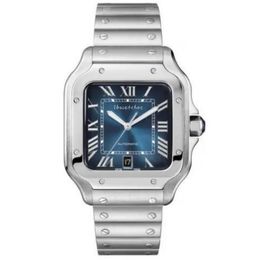 2022 nouvelles montres carrées 40mm Genève véritable montres mécaniques en acier inoxydable boîtier et bracelet mode hommes montre-bracelet ca01-6