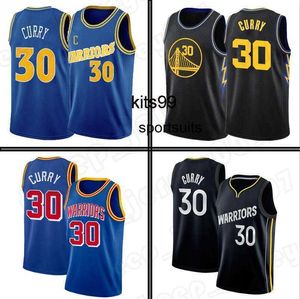 Maillot de basket-ball Stephen Curry, Klay James Thompson Wiseman 30 33 11 75e anniversaire, noir et bleu, pour hommes, nouvelle collection 2022