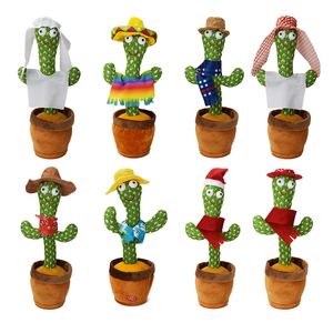 2022 nuevos animales de peluche de peluche Kawaii bailan y giran cactus juguetes creativos canciones musicales regalos de cumpleaños adornos creativos para atraer clientes