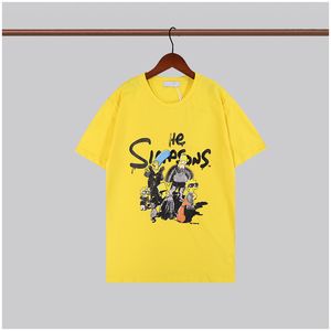 2022 NOUVEAU Summer Designer Hommes T-shirt manches courtes jaune style classique pointu b T-shirt Hommes T-shirt col rond haut tendance TShirt 5555