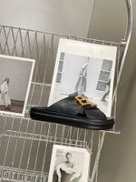 2022 Nouveau sandales en cuir véritable de luxe de luxe d'été de bonne qualité Créateurs de la mode Taille de la mode 35-42 Taille de grande taille