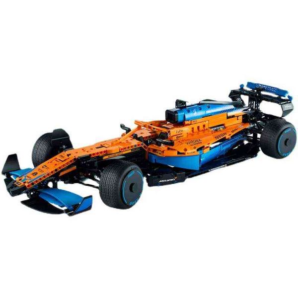 2022 NUEVO Technical 42141 McLarens Formula 1 Race Car Model Buiding Kit Block Ladrillos autoblocantes MOC Juguetes para niños Regalo de cumpleaños G220414