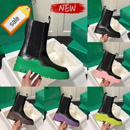 2022 Nieuwe Tyre Chelsea Platform Boots Designer schoenen Topgolf gekleurde rubber buitenzool Elastische Webbing Outdoor Martin Ankle Luxe Men Women