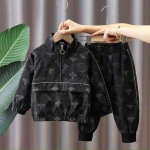 2022 Nieuwe Peuter Baby Jongens Sets Meisjes Kleding Mode Print Jas Broek Kinderen Sportkleding Pak Kinderkleding Herfst Meisje Designer sets 1-6Years