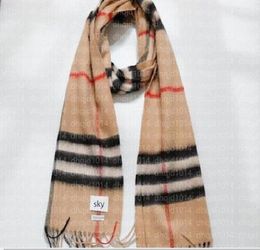2024 Nieuwe top vrouwelijke ontwerper sjaals mode 100% kasjmere plaid sjaal winter mannen lange sjaalgrootte 180x32cm