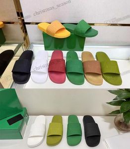 Top Beach Slippers Slides Flat Causal Summers Pareja a rayas para hombres, mujeres, verde, punta redonda, diseñador, diapositivas, zapatos de goma, chanclas de lujo, sandalias