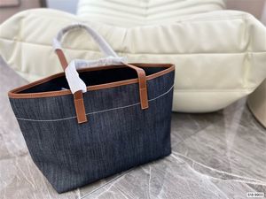 2022 Nouveaux Totes Designer Sac À Main Femmes Denim Extérieur Sacs Mode Sacs À Main De Luxe Pour Femme Blue Label Sac Fourre-Tout Gris Sac À Provisions Grande Capacité Avec Poignée En Cuir