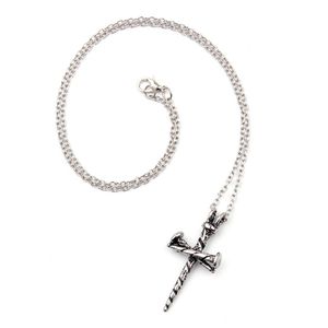 Collier Vintage en titane et acier moulé pour hommes, pendentif à ongles, à la mode, Hipster, croix, nouvelle collection 2022