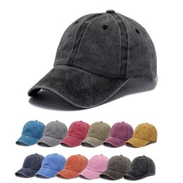 2022 Nieuwe vintage gewassen katoenen honkbal cap ouder kinderen zon hoeden voor jongensmeisje Spring zomer snapback babyhoed RL171