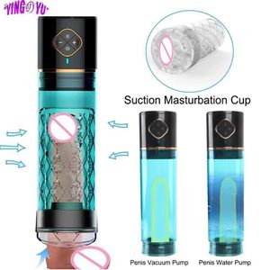 2022 nouveau bain d'eau pompe à pénis électrique jouets sexuels pour hommes masturbateur masculin pénis Extender pompe à vide pénienne agrandissement du pénis L230518