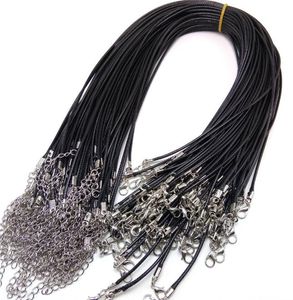 Sangle de collier en cuir ciré avec boucle, pendentif en forme de crevette, accessoires de bijoux, lanière en cuir avec chaîne, composants de bricolage, nouvelle collection 2022