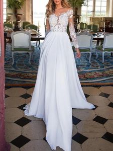 2022 NUEVO Vestido de novia de novia Princesa Europea y Americana Bride Larga División Pequeña Perspectiva de arrastre sin espalda Vestido Vestido de Novia