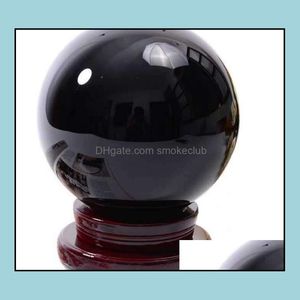 2022 Nouveau Gros 110Mm-Stand-Natural-Black-Obsidian-Sphere-Large-Crystal-Ball-Healing-Stone Drop Delivery 2021 Arts And Crafts Arts Gif