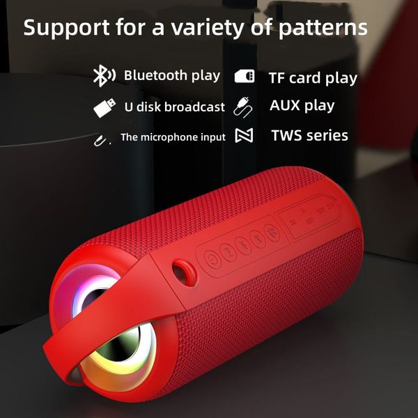 2022 nouveau haut-parleur Bluetooth sans fil subwoofer extérieur étanche ménage KTV carte enfichable grand volume stéréo portable petit haut-parleur Bluetooth