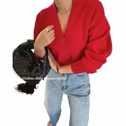 2022 Nieuwe Vrouw Y2k Kleding Rode Zware Truien Oem Truien Crop Tops Koreaanse Fi Vintage Winter Goth Sweatshirts Vesten c7kM #