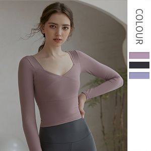 Vêtements de Yoga pour femmes, sous-vêtements moulants, résistants aux chocs, à manches longues, à la mode, pour course à pied, Fitness, haute intensité, nouvelle collection 2022