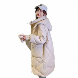 2022 Nouvelles femmes Veste d'hiver Coréenne Fi mi-longueur Down Cott Parka Femmes Manteau chaud épais Cott-rembourré Veste Femme v3pf #
