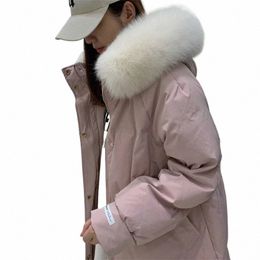 2022 Nouveau X-LG Veste d'hiver Femmes Manteau 90% duvet de canard blanc réel capuche de fourrure de renard naturel vêtements d'extérieur chauds en vrac Fi Streetwear p0ve #