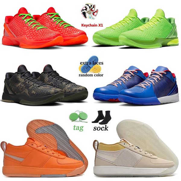 kobe 6 Lakers mamba kobes shoes 2024 nouveau Designer Mamba 6 chaussures de basket protro Italia camouflage Reverse grinch signature chaussures Book 1 baskets pour 【code ：L】