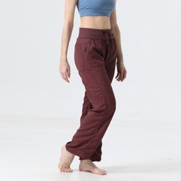2022 Nieuwe yoga777 korte dames yoga leggings naadloze naakt dames sport hoge stretch fitness broek losse zachte comfortabele trekkoord broek