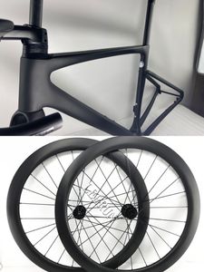 2022 El más nuevo diseño de cuadro de carbono Cuadros aerodinámicos de bicicleta Cuadro de bicicleta de carretera completo ultraligero con BSA