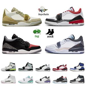 2022 Los zapatos de baloncesto Jumpman Legacy 312 más nuevos para hombre para mujer Entrenadores Tamaño 12 Chicago Flag Black Toe Bred Cement Smoke Grey Easter Low High Top OG Sneakers 36-46