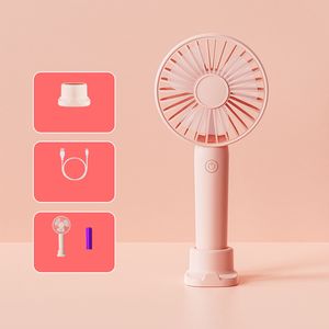 2022 nieuwste draagbare 3 snelheden USB Mini Mute Handheld fan voor Summer Office Student Desktop DHL