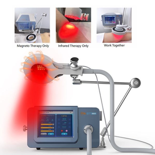 Technologie 2022 PMST NEO NIRS Soulagement de la douleur 2or1 Physio Thérapie magnétique Impulsion électromagnétique EMTT Magnélithe Arthrose Physiothérapie Magnéto Appareil