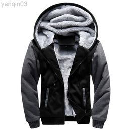 2022 Nouveaux hommes Truien Winter Dikke Warme Fleece Rits Mannen Truien Jas Sportwear Mannelijke Streetwear Sweats à capuche Mannen M-5Xl L220801