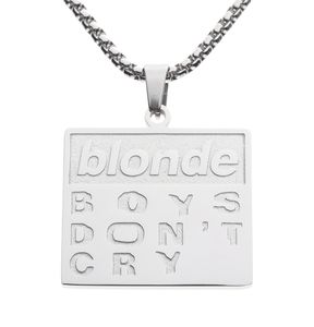 Collier avec pendentif Don Cry pour garçons, blond océan, mode européenne et américaine, accessoires de bijoux hip-hop de rue, 2022