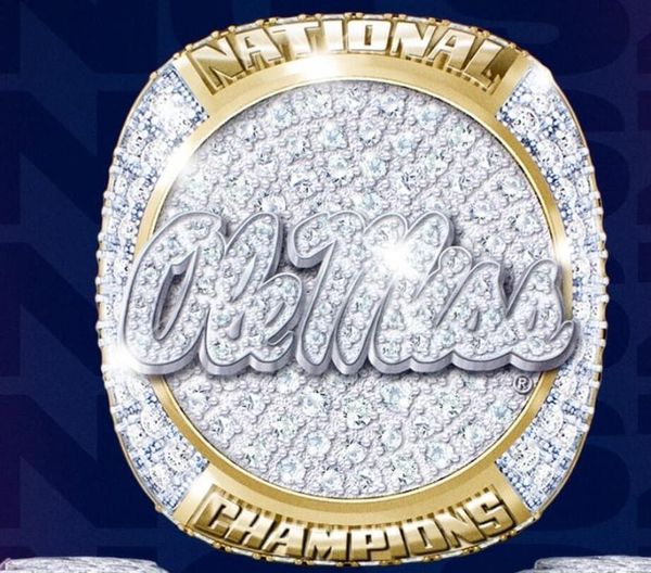 Bague de championnat de l'équipe nationale des Warriors de basket-ball OLE MISS, avec boîte d'exposition en bois, Souvenir pour hommes, bijoux cadeaux pour fans, 2022, 2024