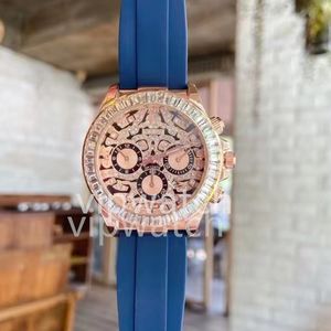 Origineel 116508 horloge geïmporteerd quartz uurwerk mineraal supersterk glas rubberen band comfortabel om te dragen