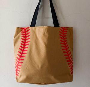 2022 bolsos de costura de béisbol al aire libre 5 colores 16.5*12.6*3.5 pulgadas Mango de malla Mango de hombro Tote Beach Sport Viajes para niñas