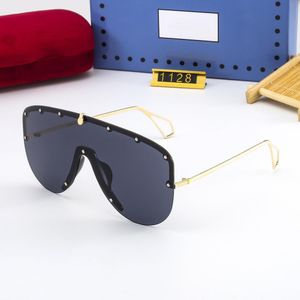 2024 Oversized frameloze zonnebril vrouwen retro vintage vierkante frame één stuk randloze zonnebriltinten gafas de sol 1128 stijl met doos