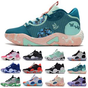 2022 Paul George PG 6 Basketbalschoenen Heren Sneaker Fluoro All Star Wit Zwart Mintblauw Paisley Breed Infrarood Mistgrijs Geschilderd PG6 Heren Trainers Sport Sneakers 40-46