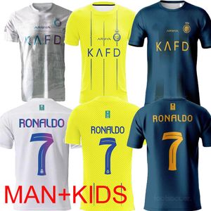 22 23 24 Al Nassr FC voetbalshirts Ronaldo Home Voetbalshirt CR7 Gonzalo Martinez Talisca Ghislain Konan Vincent Aboubakar heren Voetbalshirt Al-Nassr FC 2024