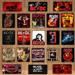 2022 Pop Star Tin Poster Sign Vintage Rock ACDC Metal Painting Plaque Musique Tiki Bar Art Wall Plate Personnel Room Decor Movie Pub 252K