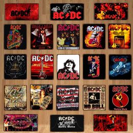 2022 Pop Star Tin Poster Sign Vintage Rock ACDC Metal Painting Plaque Musique Tiki Bar Art Wall Plate Personnel Room Decor Movie Pub 230C