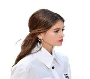 Boucles d'oreilles en forme de lettre pour femmes, bijoux de marque populaire, 2022, 1448226